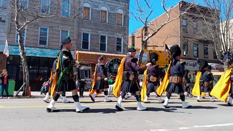 NYPD Pipes and Drums at Bay Ridge, Brooklyn's St. Patrick's Day Parade 2023