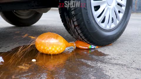 Crushing Crunchy & Soft Objects with a Car | Ultimate Destruction Experiment