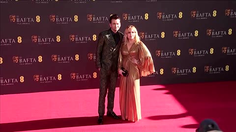 Stars arrive on the BAFTA red carpet