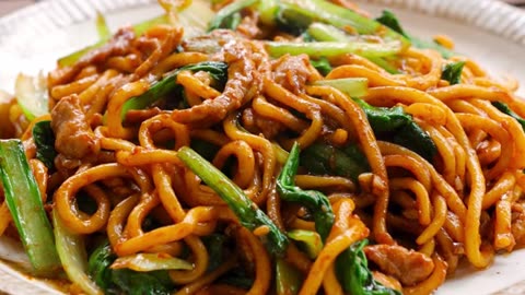 How to make noodle food and Tastes delicious.