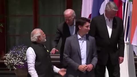 US President Joe Biden and PM Trudeau of Canada at summit in Germany