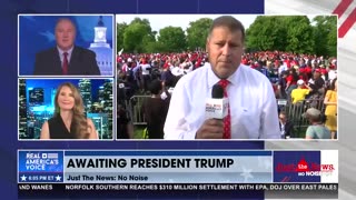 Just the NEWS correspondent is live at the capacity crowd Trump rally in the Bronx!
