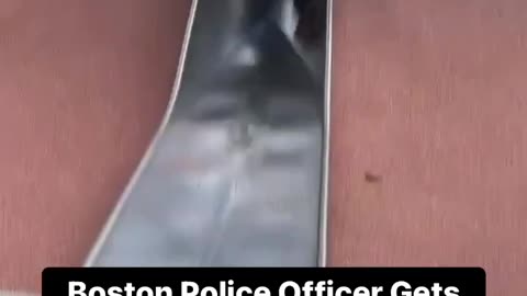 [NEWS] A Boston police officer was hurt after tumbling down a children’s slide