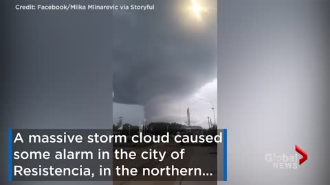 Large, circular cloud raises concern in Argentina