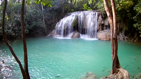 Erawan Waterfall, Erawan National Park in Kanchanaburi, Thailand