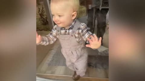 Funny Baby Doing House Work