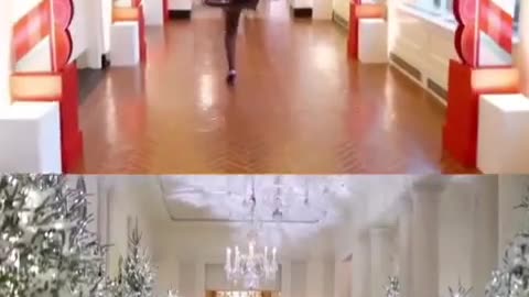 The US regime's Christmas Whitehouse decor looks very kiddie/pedo alluring..