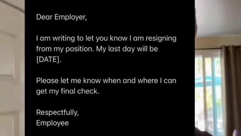 How to resign from a job