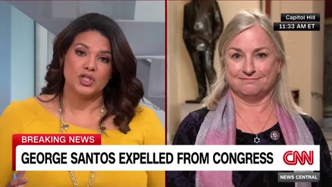 GOP lawmaker who voted for removal reacts to Mike Johnson defending Santos