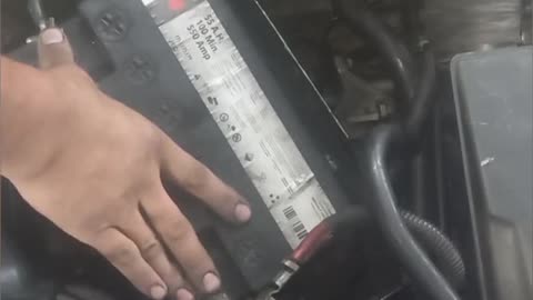 Place your hand on the battery of our car