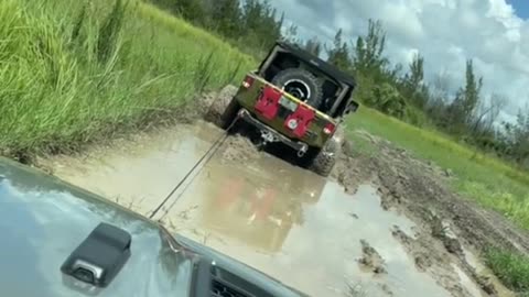 The mud in the water is too slippery