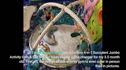 View Reviews: Infantino 4-in-1 Succulent Jumbo Activity Gym & Ball Pit - Combination Activity G...