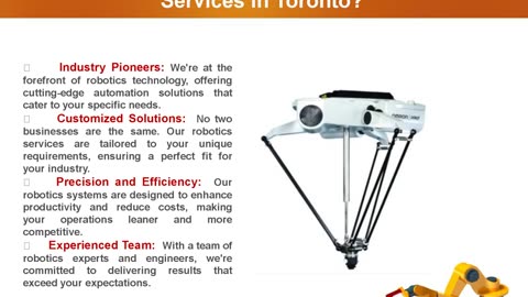 Elevate Your Business with Cutting-Edge Robotics Services in Toronto, Ontario, CA!