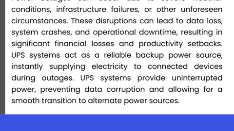 Uninterruptible Power Supply | UPS Systems