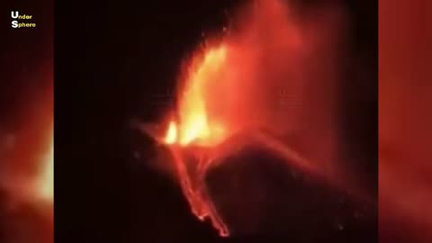 ***Sky Ablaze! The Italy volcano Unleashed! Mount Etna 2023***