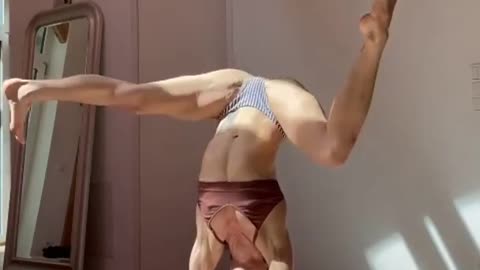 Amazing Yoga Handstand Stretching Spilits Flexibility