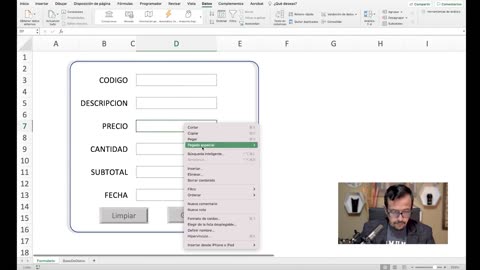 Como crear un formulario de ingreso de datos en excel