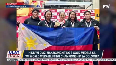Hidilyn Diaz, nakasungkit ng 3 gold medals sa IWF World Weightlifting Championship sa Colombia