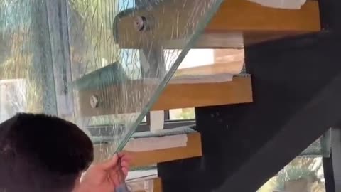 Cracked glass design for Stairs