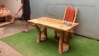 Creative Woodworking Idea From Discarded Pieces Of Wood Combined With Solid Wood | 10