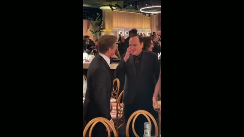 The moment Brad Pitt and Quentin Tarantino met at the Golden Globes