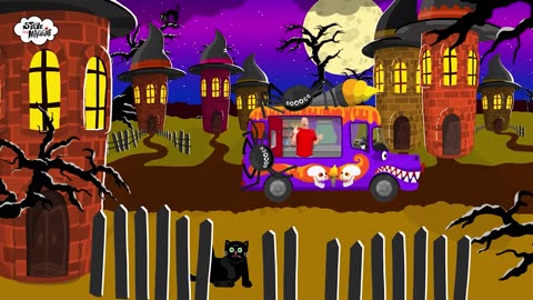 Steve and Maggie's Halloween Ice Cream Van for Kids and More - Halloween Party - Wow English TV
