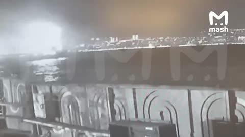 An explosion at Pier 8 in Novorossiysk's Tsemesskaya Bay.