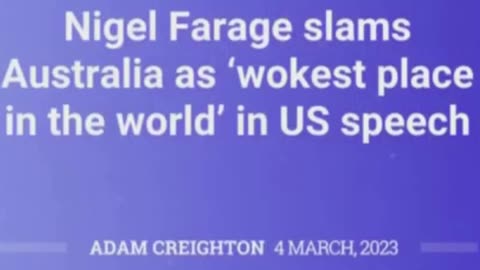 Nigel Farage - Australia Is The WOKEST Country On Earth