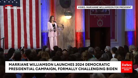 JUST IN- Marianne Williamson Launches Campaign For President, First Democratic Challenger To Biden