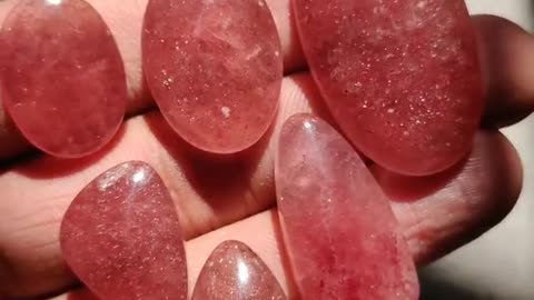 Buy Strawberry Quartz Gemstones Online at CabochonsForSale