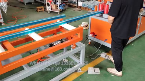 Aluminum protection tape sticking machine with unloading table