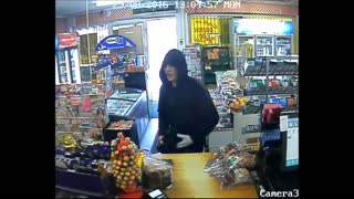 Stupid Axe Robber Attacks Candy No Disguise
