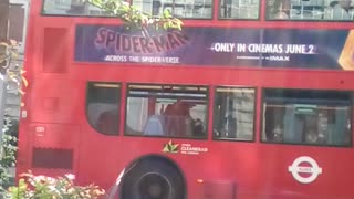 Spiderman Movie on a London Bus.