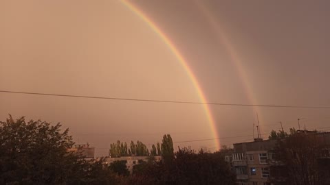 Rainbow in Ukraine Double rainbow