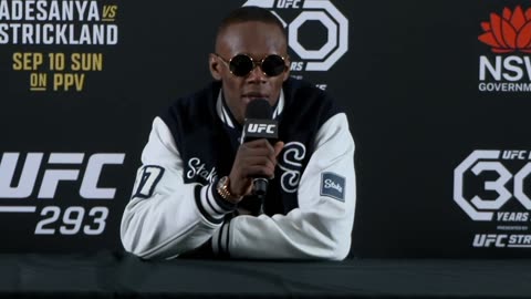 Israel Adesanya walks out of UFC 293 post-fight press conference