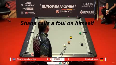 The Worst Miss You Will EVER See | European Open Pool | Shane Van Boening Vs Martin Breuer