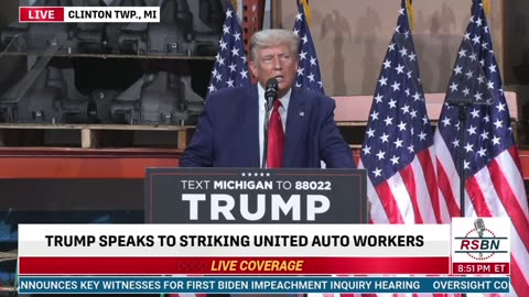 Trump: "For auto workers Biden's forced transition is a transition to hell."