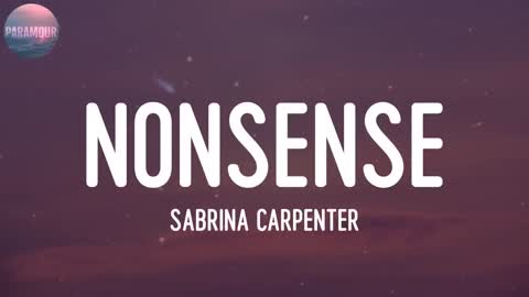 Sabrina Carpenter - Nonsense (Lyrics)