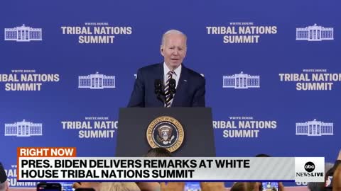 Biden delivers remarks at Tribal Nation Summit