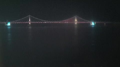 Night view of Gwangan Bridge in Busan, South Korea