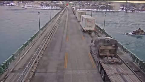 Traffic slow Peace Bridge Buffalo/Fort Erie Border. Blockade expected.