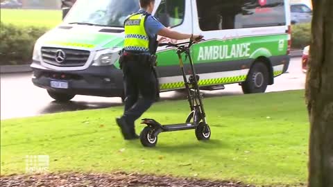 An e-scooter rider has suffered head injuries in a collision as a new probe finds WA footpaths have