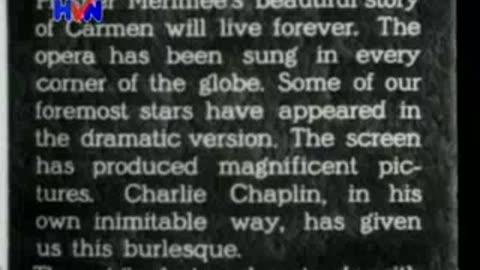 Charlie Chaplin's "A Burlesque On Carmen"........