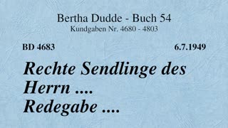BD 4683 - RECHTE SENDLINGE DES HERRN .... REDEGABE ....
