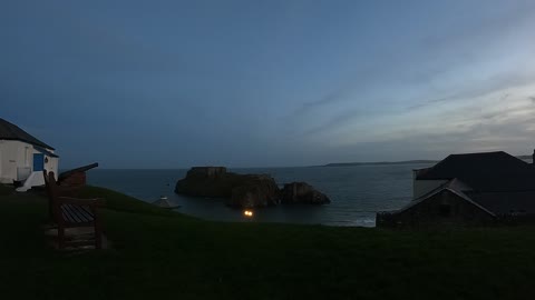 Timelapse. St Catherine's rock. Tenby. 27th Oct 2022