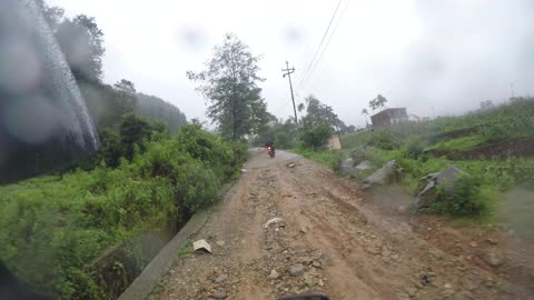 Timelapse of Short Bike Ride In Rainy season