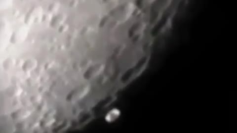 Object is filmed passing the Moon