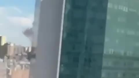 The Moment a Russian Kh-101 Missile Smashes into What I'm Calling a Skyscraper