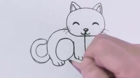 Extremely Effortless! How to turn Word Cat Into a Cartoon Cat. Learn step by step drawing tutorial