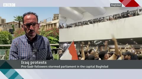 Protesters storm Iraqi parliament building in Baghdad